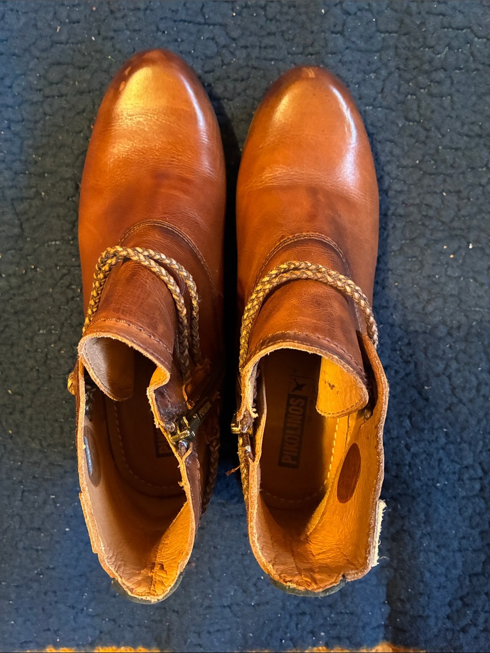 PIKOLINOS brown Leather Chukka Boots with Braided Strap